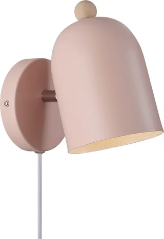Gaston vägglampa, E27, pastellrosa från Nordlux i Pastel Roze – produktbild 1 av 3