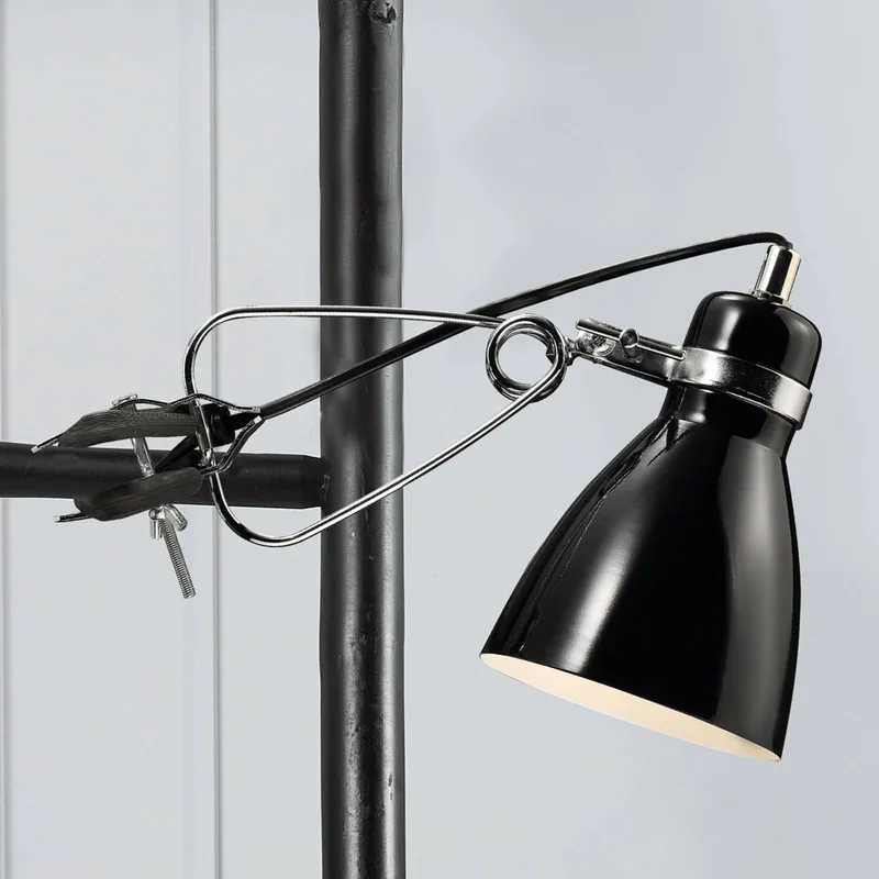Glansfull klämlampa Clone svart från Nordlux – produktbild 1 av 2