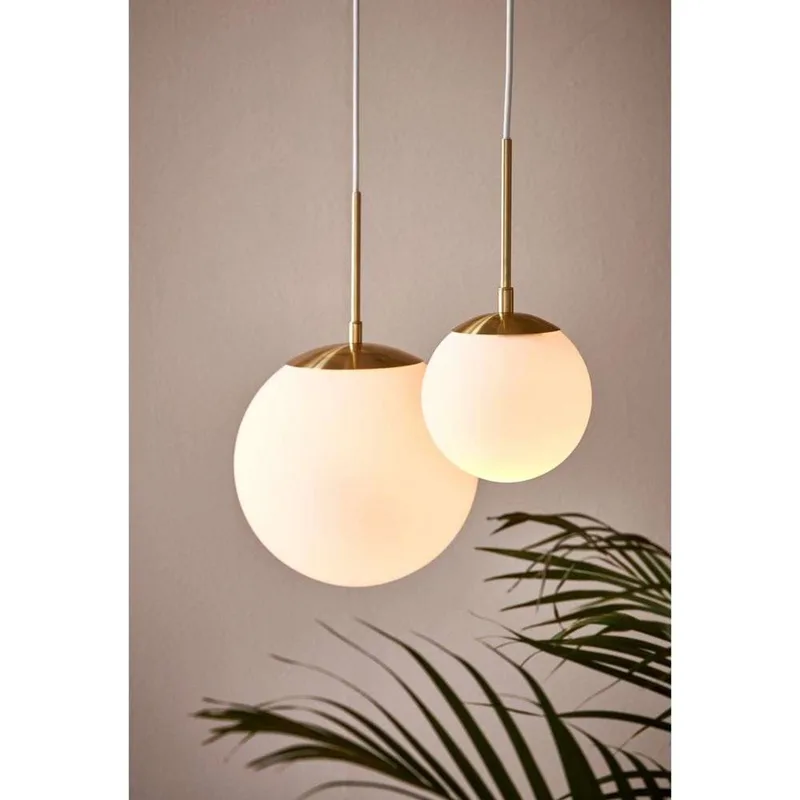 Suspension GRANT 15 verre et métal laiton IP20 E14 de Nordlux – photo produit