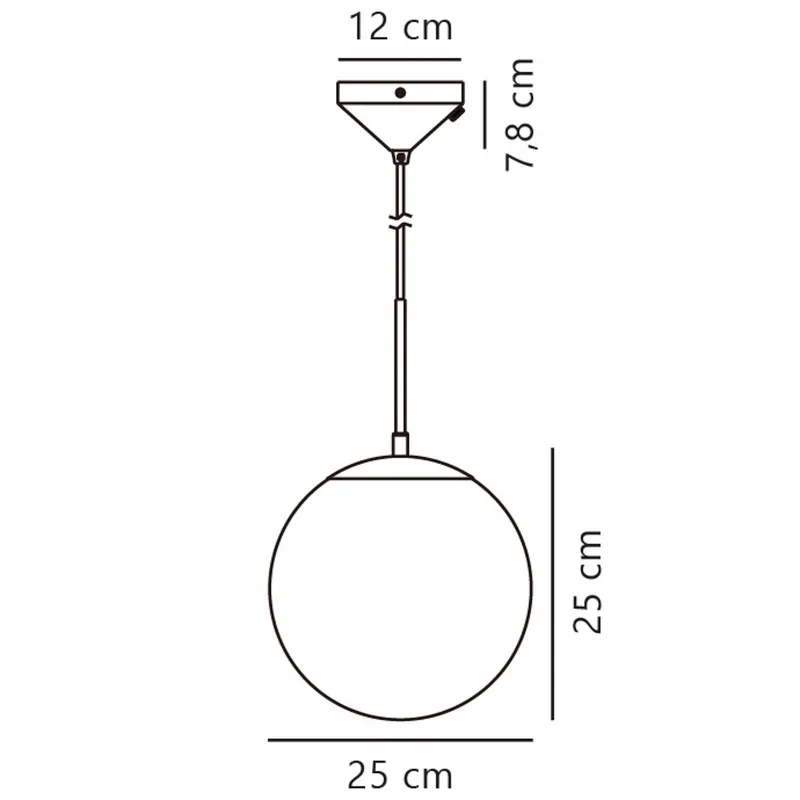 Grant pendellampa i mässing med glaskula Ø 25cm från Nordlux i Vit, Mässing – produktbild 3 av 4