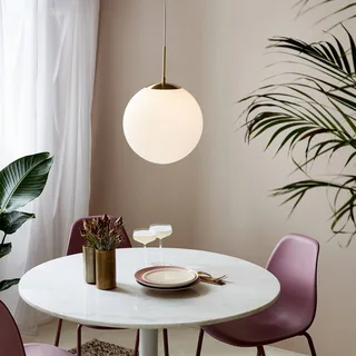 Grant hanglamp in messing met glazen bol Ø 35cm de Nordlux en Blanc, Laiton – photo produit 2 sur 5