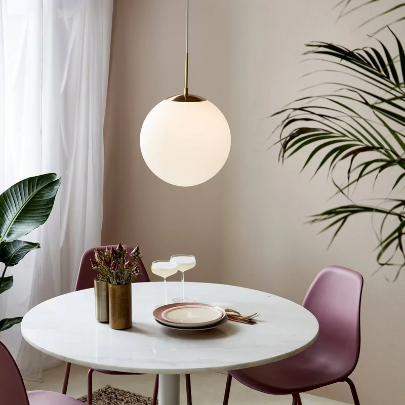 Grant hanglamp in messing met glazen bol Ø 35cm de Nordlux en Blanc, Laiton – photo produit 2 sur 5