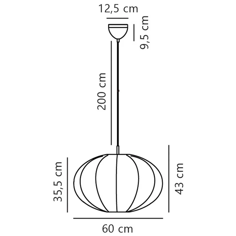 Hanglamp Aeron 60 met stoffen kap Ø 60 cm by Nordlux in White – product photo 4 of 4