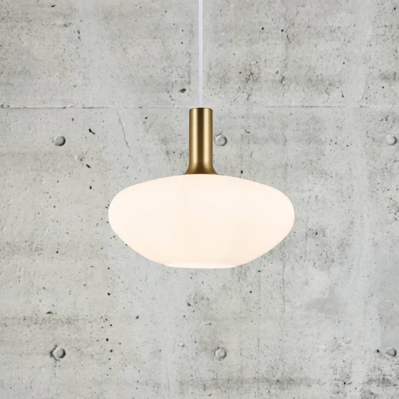 Alton 35 48973001 Luminaire à suspendre E27 60 W opale de Nordlux en Opaalwit, Laiton, Noir – photo produit 3 sur 3