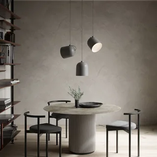 DFTP by Nordlux Hänglampa Angle E27, mörkgrå från Nordlux i Mörkgrå, Vit – produktbild 4 av 5