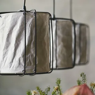 Hanglamp Cardine, 3-lamps, papier, metaal fra Nordlux i Hvid, Sort – produktbillede 3 af 4