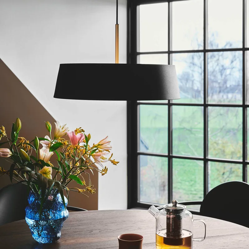 Pendelleuchte Clasi 45 in Schwarz mit Diffusoren von Nordlux in Schwarz, Gold – Produktfoto 1 von 2