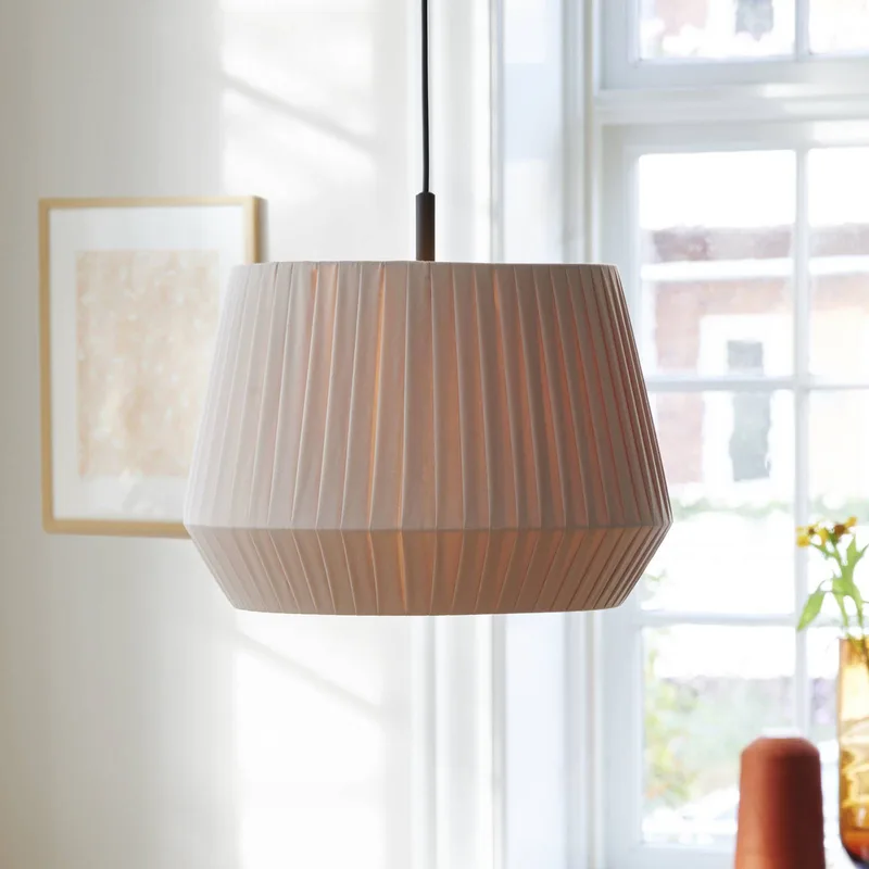 Hanglamp Dicte, handgebonden, Ø 40 cm, amber fra Nordlux i Amber, Sort – produktbillede 1 af 3