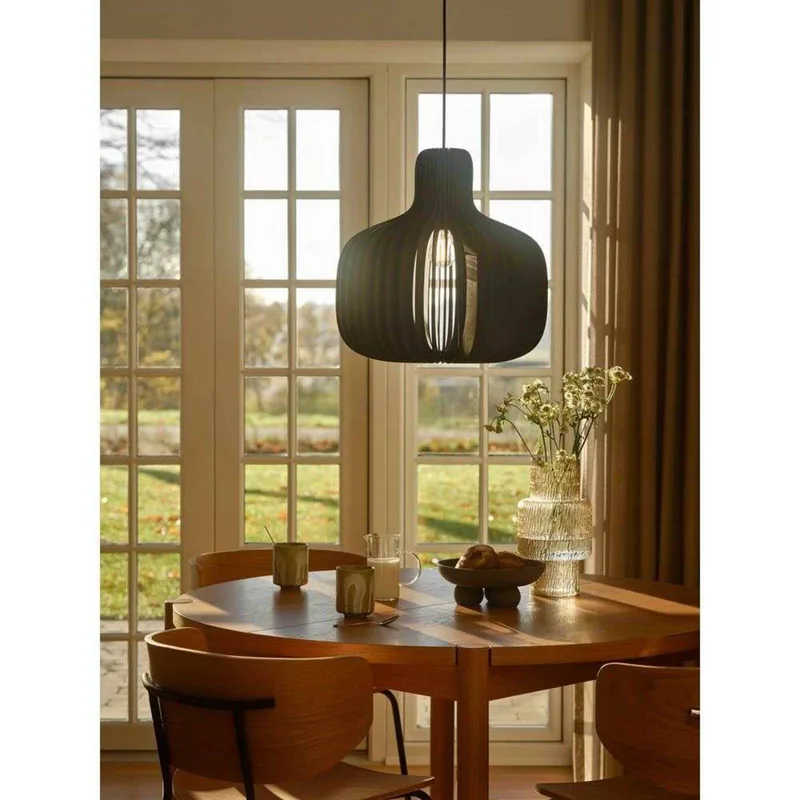 Hanglamp Hazo, Ø 43 cm, hout van Nordlux in Zwart – productfoto 2 van 2