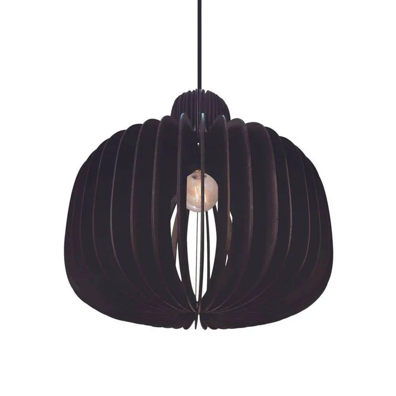 Hanglamp Hazo, Ø 43 cm, hout van Nordlux in Zwart – productfoto 1 van 2