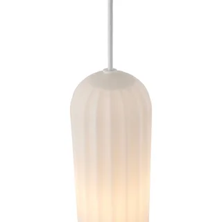 Pendel Miella, riflet glas, satineret og hvid fra Nordlux i Wit gesatineerd, Hvid – produktbillede 3 af 5