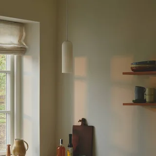 Pendel Miella, riflet glas, satineret og hvid fra Nordlux i Wit gesatineerd, Hvid – produktbillede 1 af 5