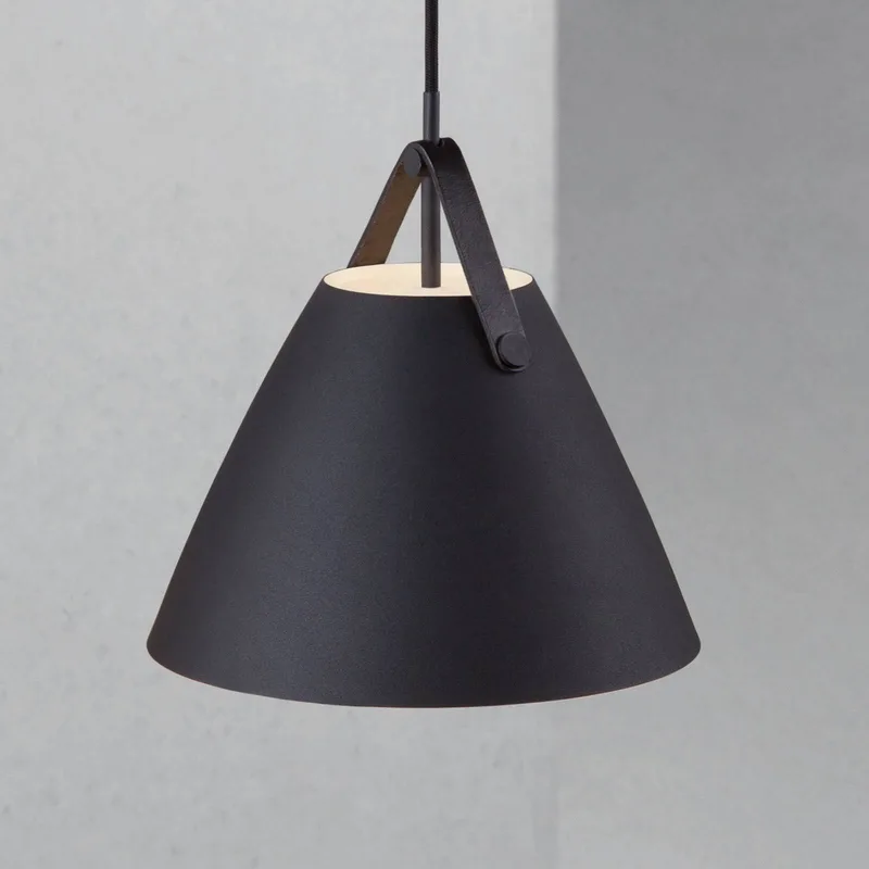 Hængelampe Strap i sort, Ø 27 cm fra Nordlux i Sort – produktbillede 2 af 5