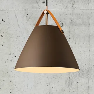 Hanglamp Strap met metalen kap beige, 27 cm fra Nordlux i Beige, Lichtbruin – produktbillede 2 af 5