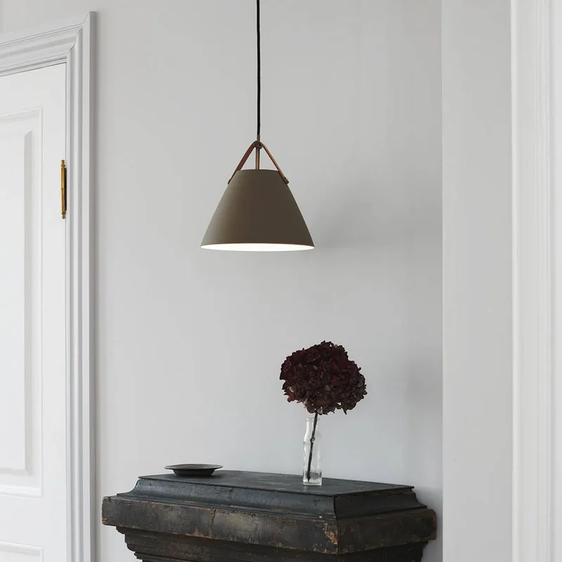 Hanglamp Strap met metalen kap beige, 27 cm fra Nordlux i Beige, Lichtbruin – produktbillede 5 af 5