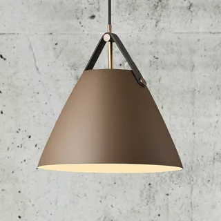 Hanglamp Strap met metalen kap beige, 27 cm fra Nordlux i Beige, Lichtbruin – produktbillede 1 af 5