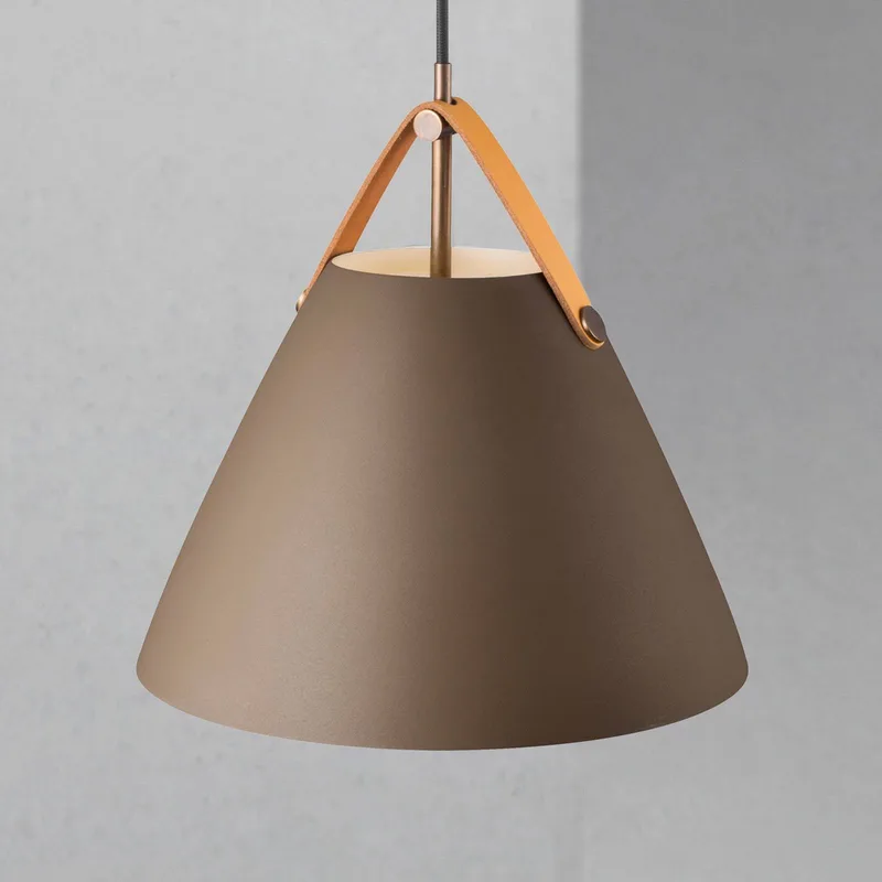 Hanglamp Strap met metalen kap beige, 27 cm fra Nordlux i Beige, Lichtbruin – produktbillede 3 af 5