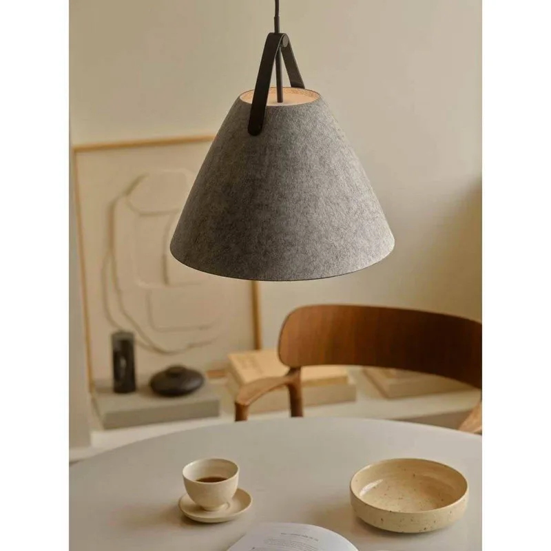 Hanglamp Strap, Ø 36 cm, metaal/leer fra Nordlux i Lysegrå – produktbillede 5 af 5