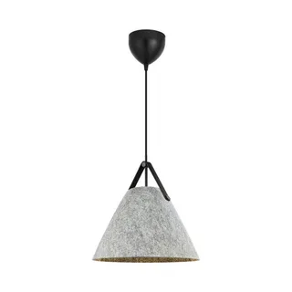 Hanglamp Strap, Ø 36 cm, metaal/leer fra Nordlux i Lysegrå – produktbillede 2 af 5