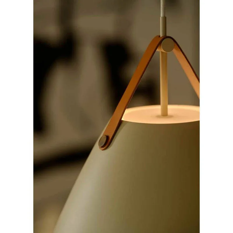 Hanglamp Strap, zandkleurig, Ø 36 cm, metaal/leer von Nordlux in Zand – Produktfoto 4 von 5