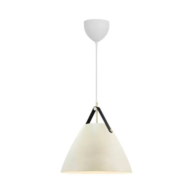 Hanglamp Strap, zandkleurig, Ø 36 cm, metaal/leer von Nordlux in Zand – Produktfoto 2 von 5