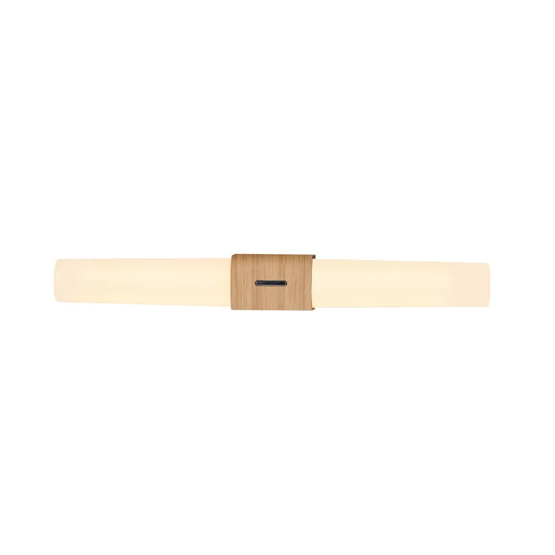 Helva Double Basic LED-væglampe til badet, sort fra Nordlux i Hout Kleurig – produktbillede 2 af 2