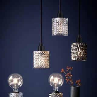 Hollywood hængelampe med glasskærm, ravgul fra Nordlux i Goud glas – produktbillede 2 af 2