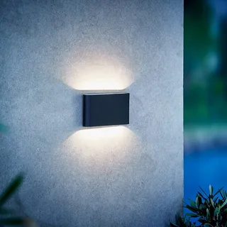 Kinver udendørs LED-væglampe i flad form, sort fra Nordlux i Sort – produktbillede 2 af 2