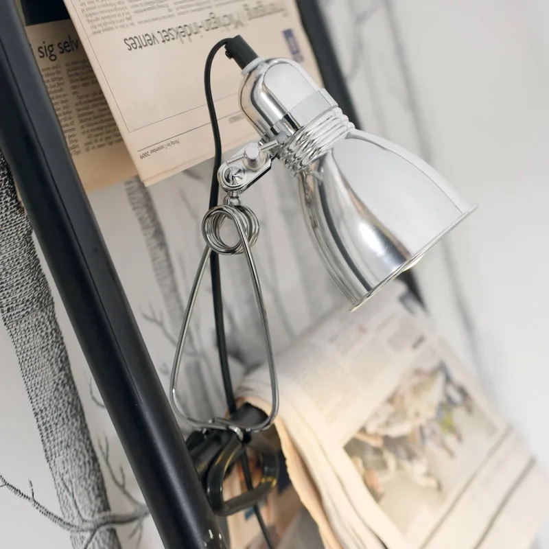 Photo 59372029 Spot à pince E27 15 W argent de Nordlux en Glanzend aluminium – photo produit 1 sur 4