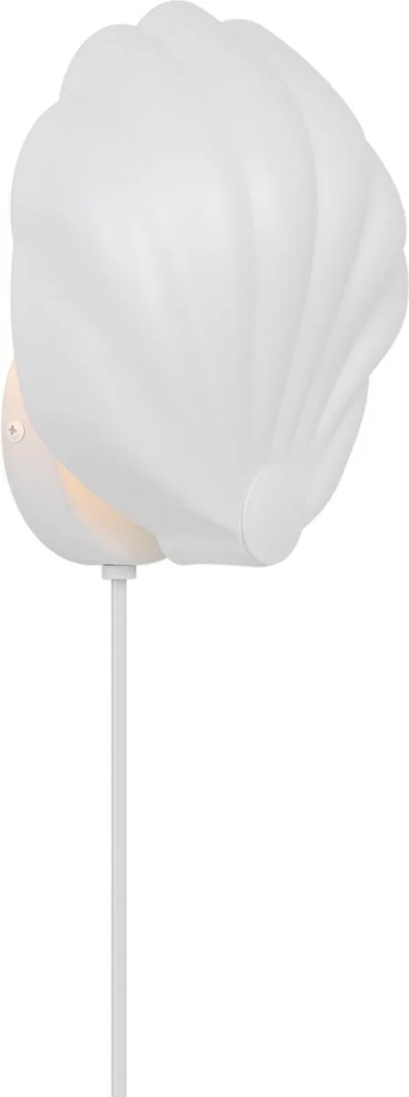 Væglampe Konchi med kabel og stik, hvid fra Nordlux i Hvid – produktbillede 1 af 2