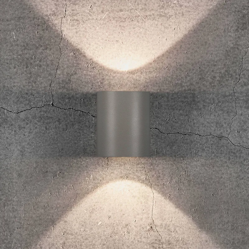 Applique d'extérieur LED Canto 2, 10 cm, up/down, IP44 de Nordlux en Gris – photo produit 2 sur 4