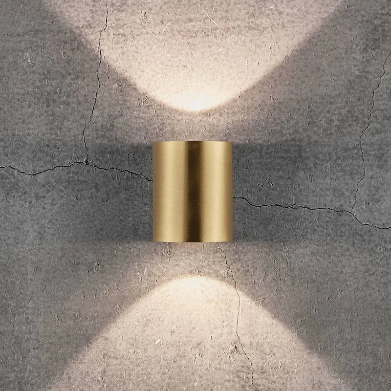 Applique d'extérieur LED Canto 2, 10 cm, up/down, IP44 de Nordlux en Laiton – photo produit 1 sur 5