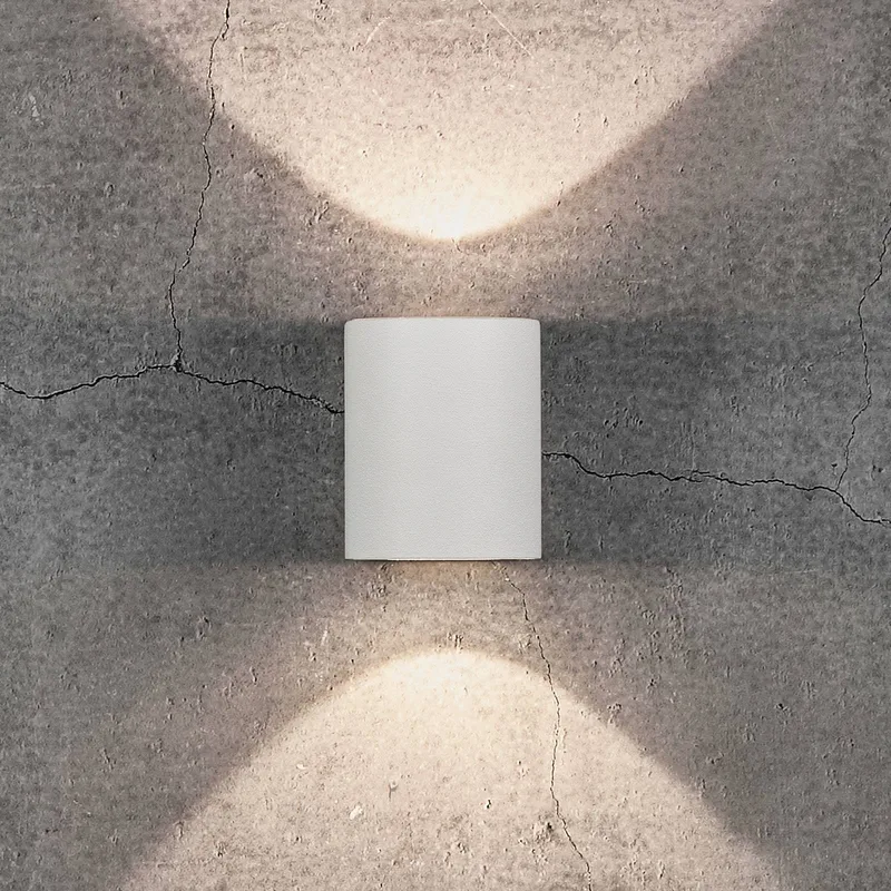 LED udendørs væglampe Canto 2, 10 cm, op og ned, IP44 fra Nordlux i Hvid – produktbillede 1 af 4