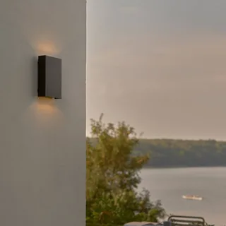 LED buiten wandlamp Fold Seaside up/down, 15 x 21 cm från Nordlux i Svart – produktbild 2 av 4