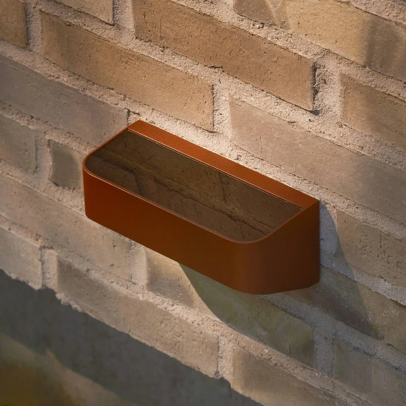 LED buiten wandlamp Marcellio, sensor, IP54 de Nordlux en Marron – photo produit 1 sur 5