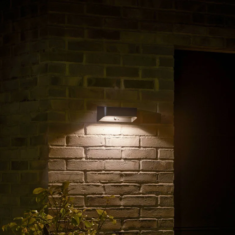 LED buiten wandlamp Marcellio, sensor, IP54 von Nordlux in Schwarz – Produktfoto 3 von 5