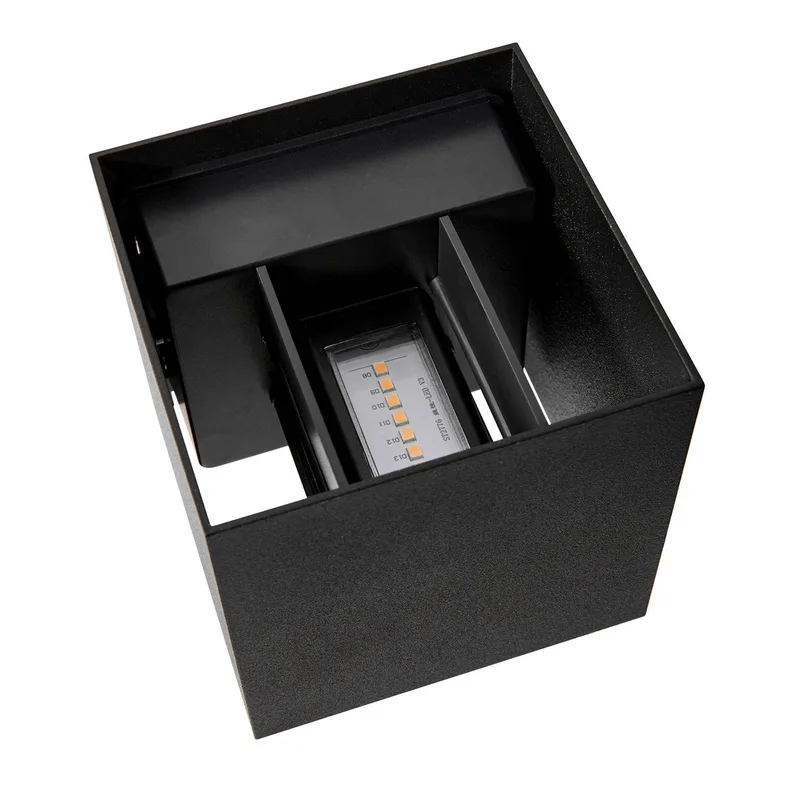 LED buiten wandlamp Milda kubi, up/down, aluminium från Nordlux i Svart – produktbild 2 av 3