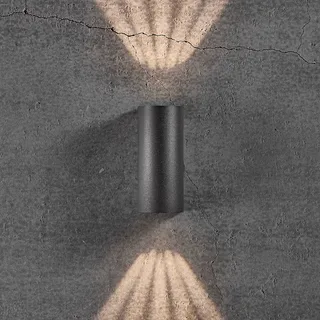 LED buitenwandlamp Asbol met sjablonen de Nordlux en Noir – photo produit 1 sur 5