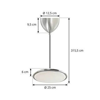 Suspension LED Artist, tailles variées de Nordlux en Staal – photo produit 4 sur 4