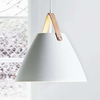 LED-Pendelleuchte Strap 36, weiß von Nordlux in Weiß, Braun, Schwarz – Produktfoto 1 von 5