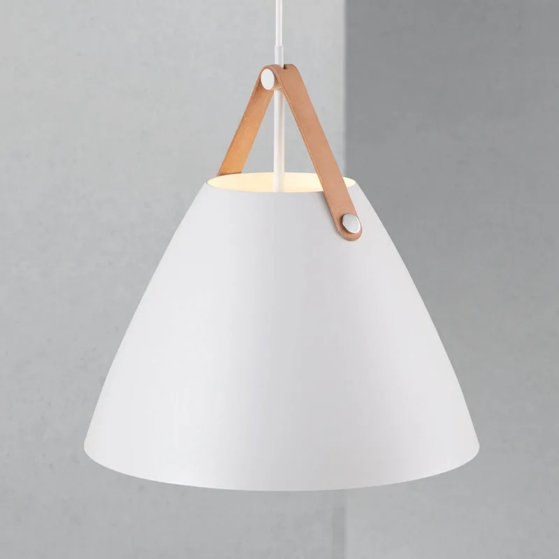 LED-Pendelleuchte Strap 36, weiß von Nordlux in Weiß, Braun, Schwarz – Produktfoto 3 von 5