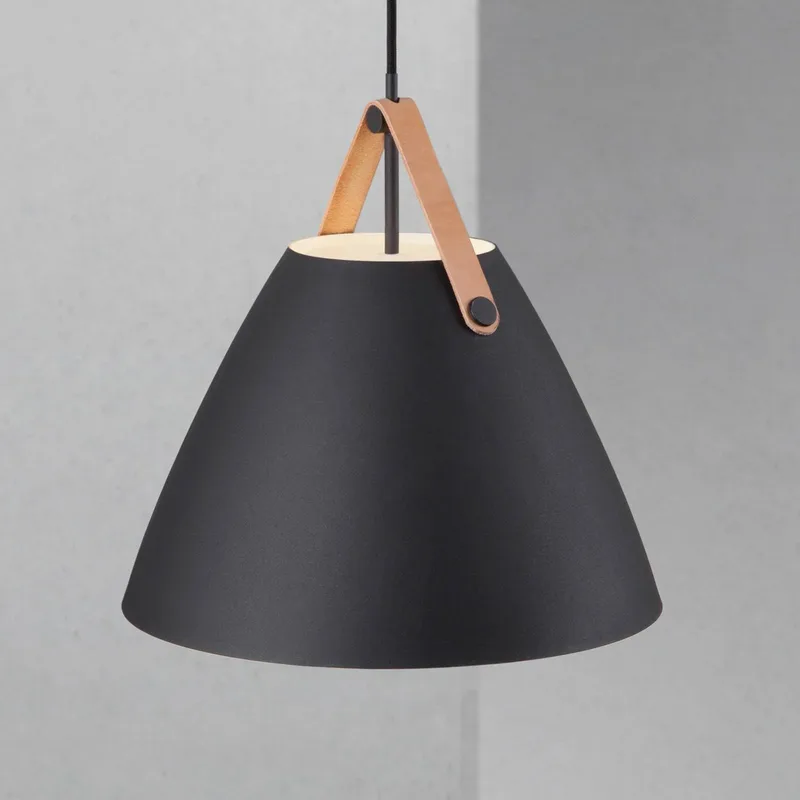 LED hanglamp Strap 36, zwart de Nordlux en Noir, Marron – photo produit 1 sur 5