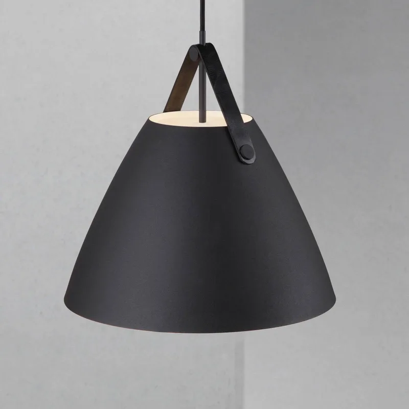 LED hanglamp Strap 36, zwart de Nordlux en Noir, Marron – photo produit 2 sur 5