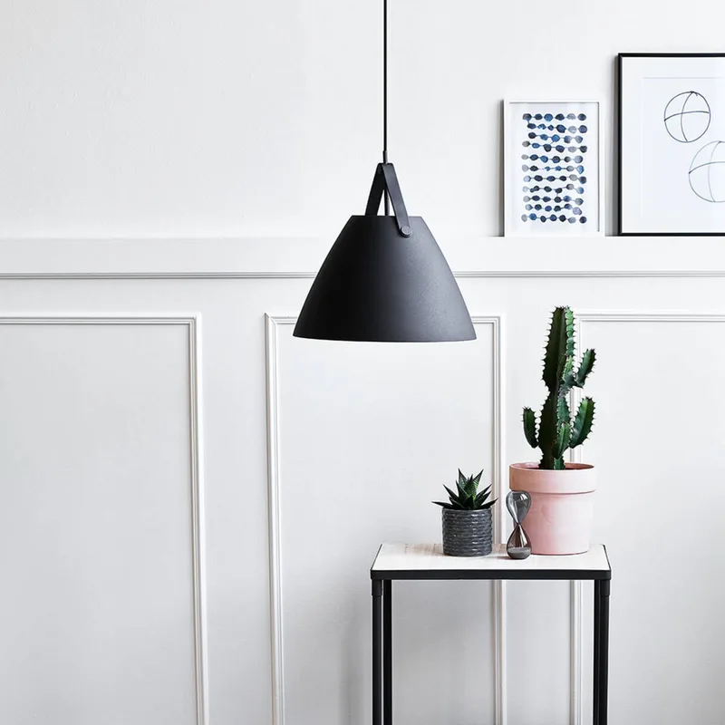 LED hanglamp Strap 36, zwart de Nordlux en Noir, Marron – photo produit 3 sur 5