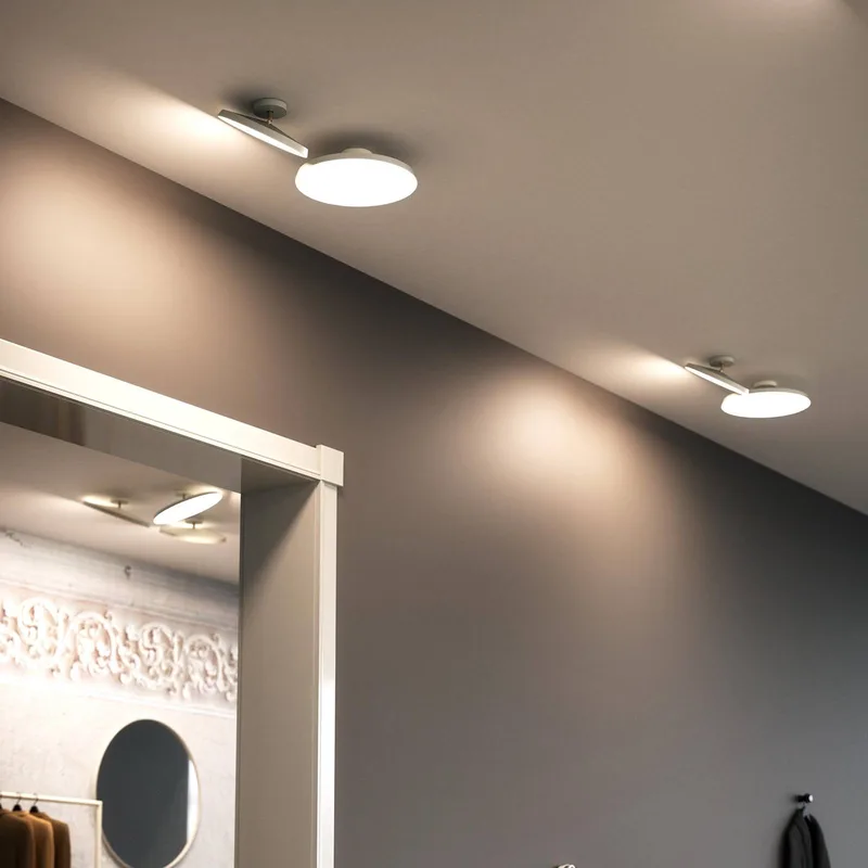 LED plafondlamp Kaito 2 Pro, Ø 40 cm, wit, afstand van Nordlux in Wit, Messing – productfoto 3 van 3