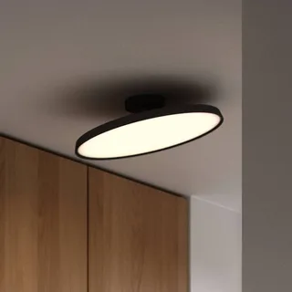 LED plafondlamp Kaito 2 Pro, Ø 40 cm, zwart, afstand fra Nordlux i Sort, Messing – produktbillede 1 af 2