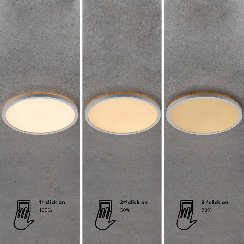 LED-taklampa Oja 60 IP20 2 700 K stegvis dimbar, vit från Nordlux i Vit – produktbild 2 av 2