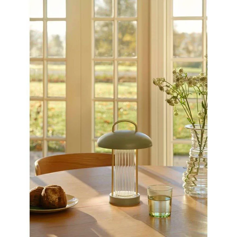 LED bordslampa Mirano, höjd 29 cm, dammgrön, metall från Nordlux i Ljusgrön, Transparent – produktbild 5 av 5