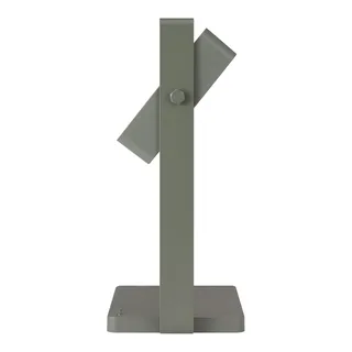 LED bordslampa Saulio, olivgrön, IP44, aluminium, USB, batteri från Nordlux i Olijfgroen, Wit gesatineerd – produktbild 2 av 4
