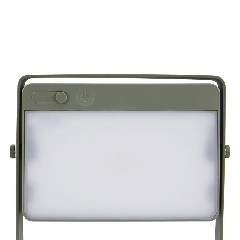 LED bordslampa Saulio, olivgrön, IP44, aluminium, USB, batteri från Nordlux i Olijfgroen, Wit gesatineerd – produktbild 4 av 4